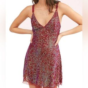 Free People Gold Rush Mini Dress